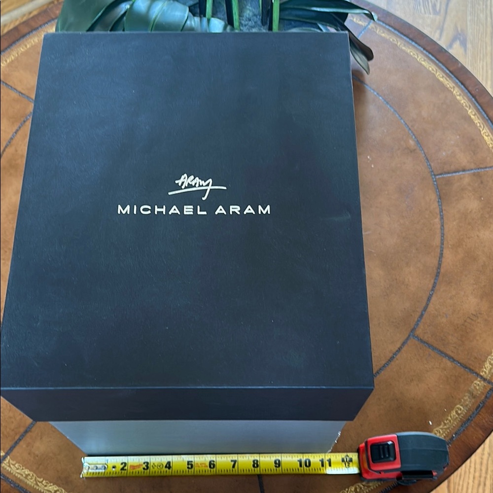 Michael Aram Black Box and duster bag and card